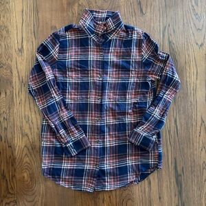 Thread & Supply Navy and Orange Flannel - Women’s Size Medium